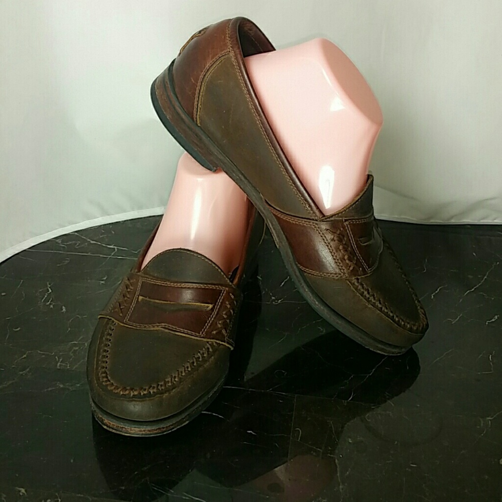 Cole Haan Men Penny Loafer Shoe Sz 8 Brown Leather